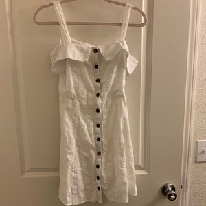 White Button down Dress